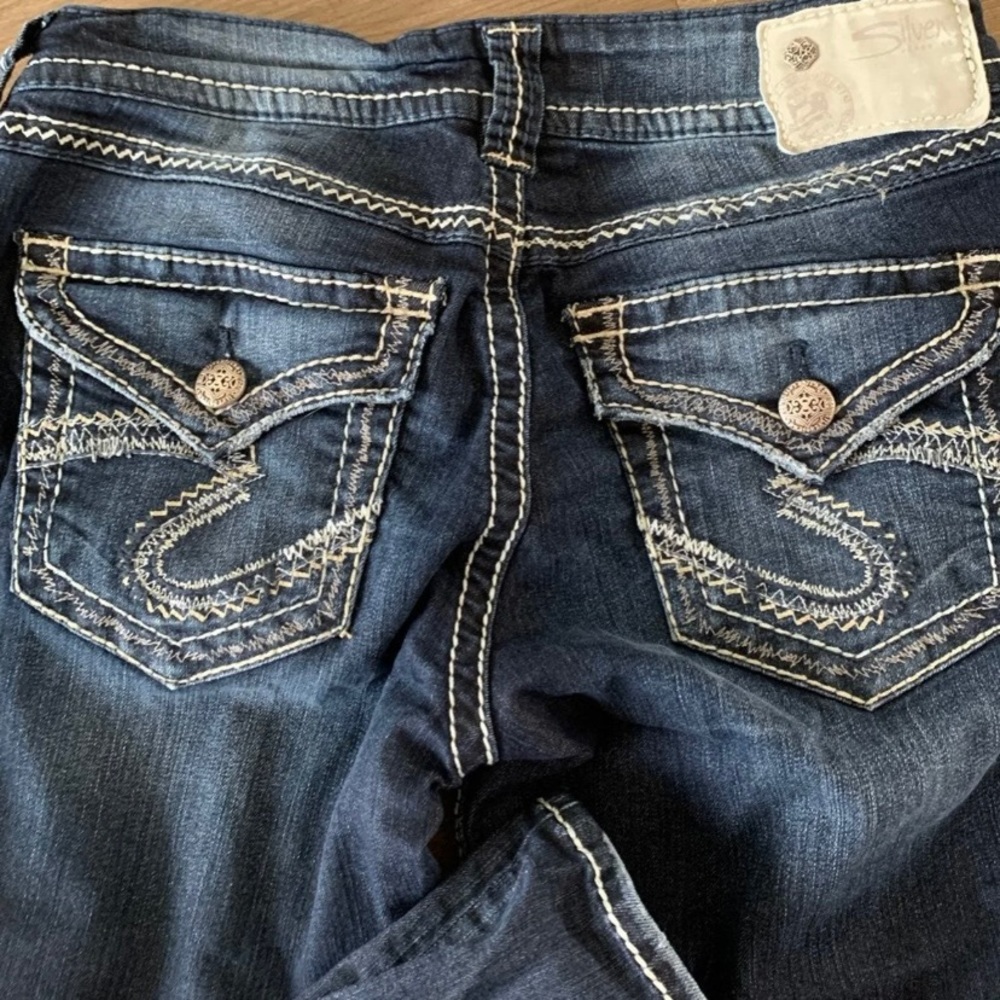 Silver Suki Flap Pocket Capri Jeans🎈Sold